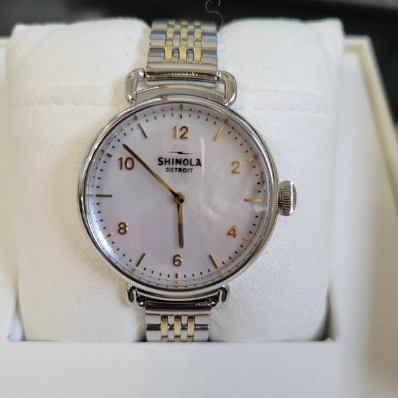 Shinola The Canfield 32mm Mother of Pearl Watch